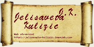 Jelisaveta Kulizić vizit kartica